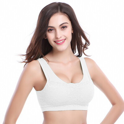 

Arctic cashmere no rims bra sports bra lace sexy unlined hand care sports white underwear L