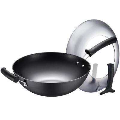 

Jingdong supermarket] Supor supor Zhen iron iron-free stainless steel cast iron wok 32cm can be built-in induction cooker General EC32ZF01