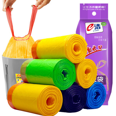 

Jingdong supermarket] e Jie automatic collection of garbage bags thick portable 45cm * 50cm * 18 only * 6 volumes