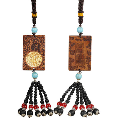 

Jingdong Supermarket flower set set car pendant auspicious wishful dragon pattern security card car hanging jewelry rosewood carving safe feng shui home pendant HM17N09