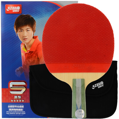 

Двойное счастье DHS 5-звездный двухсторонний длинный люфт настольный теннис прямой удар и защита в сочетании с ракеткой для настольного тенниса A5007
