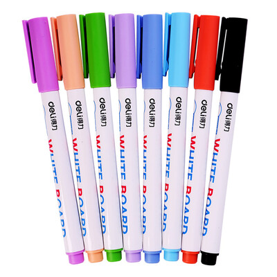 

Deli S504 8-color single-head mini-color white pen pen set easy to scratch without leaving marks