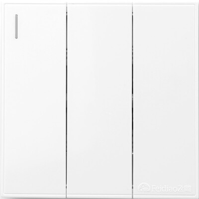 

Feidiao feidiao switch socket panel three open single switch three single control power wall switch panel 86 no border