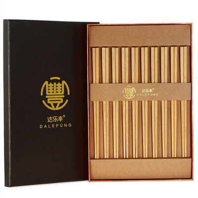 

Darle Fung no paint no wax yellow sandalwood logs chopsticks gift set 20 pairs of KZD003