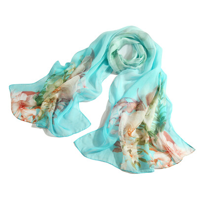 

【Jingdong Supermarket】 Antarctica (Nanjiren) silk scarf women spring and autumn long shawl wild mulberry silk scarf pretty camellia light powder