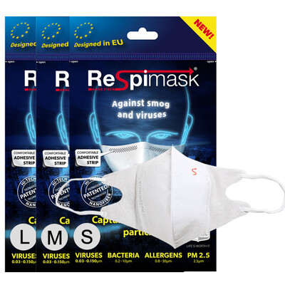 

Respimask nanofiber mask type C  Men&39s 1 light&breathable anti-fog haze PM25