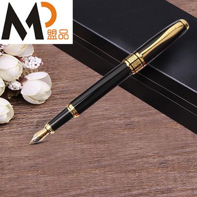 

League pen student calligraphy metal pen FP-5804 black red gold pen gift pen