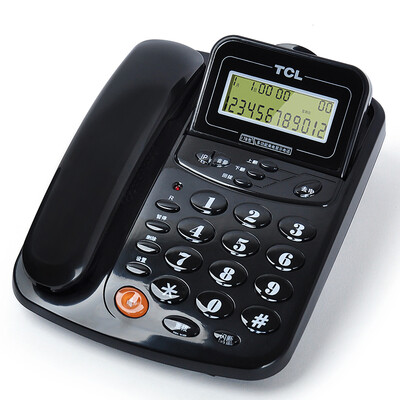 

TCL HCD868 (17B) TSD Фиксированный проводной телефон / стационарный / Caller ID Аккумулятор Свободный рычаг переключения крючков для рук / настенный бытовой шитье (черный)