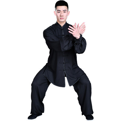 

Волна Zooboo высокого класса Tai Chi службы дышащая прическа Taijiquan практике униформы боевых искусств производительности одежды XL черный