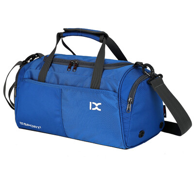 

IX fitness bag wet&dry bag sports shoulder bag large capacity short distance travel travel bag blue 8037