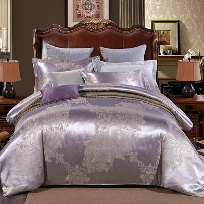 

Elegant 100 uya100 kit home textiles cotton satin jacquard bed four sets of comfortable bedding sets Van Gogh Koji Quran gray 15 m bed 200 230cm