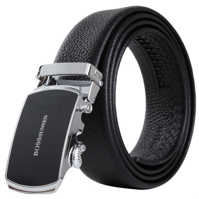 

Bose Sylves BOSSsunwen Men's Belt Men's Leather Belt Gift Bags Classic Wear Business Fashion Men's Belt S76-257843A1D Black