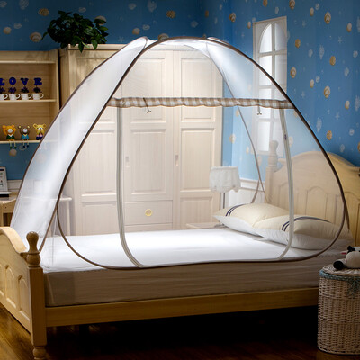 

Arctic velvet Bejirog mosquito net free installation folding wire nets encryption simple installation 18 m bed