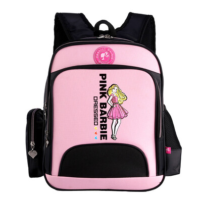 

Barbie Primary School Student Bag Schoolbag Girl Princess Princess Ridge Reduced Shoulder Backpack New Year High School Bag ZZ161160-C Pink