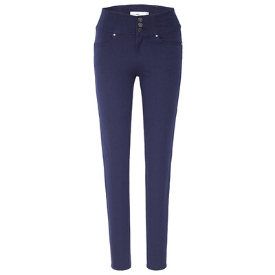

Semir Lady simple high waist Slim casual trousers tide 13316270037 dark blue 27