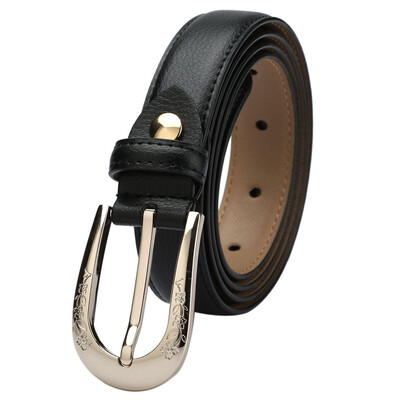 

St Paul&39s Lady Belt Simple Fashion Buckle Buckle Fashion Trousers Trousers WKH14-06301S Black