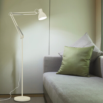 

Jingdong Supermarket] good vision American floor lamp living room bedroom study modern simple work reading LED floor lamp TG835--WH