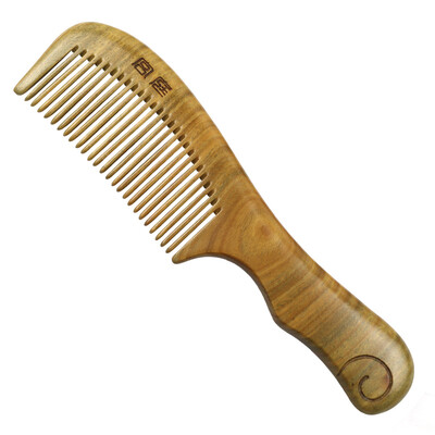 

Jingdong Supermarket Gong Ting Green Sandalwood texture wide tooth sessile to comb birthday gift gift box L13-4