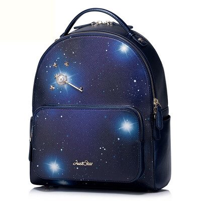 

JUST STAR (JUST STAR) Shoulder Bag Women's Bag New Fashion Print Shoulder Backpack Women's Style Backpack Women JS190 Blue
