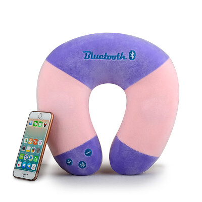 

One Box Surprise Bluetooth Edition Creative Nap Pillows YL0014 Christmas Gifts Audible Music U-Pillows Birthday Gifts Send Girls Memory Cotton Neck Neck Neck Pillows Main Pink