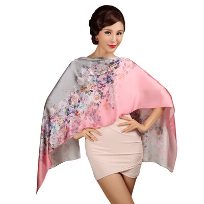 

Antarctica Nanjiren silk scarf women spring&autumn sunscreen scarf shawl scarf dual-use silk silk scarf flowers garden