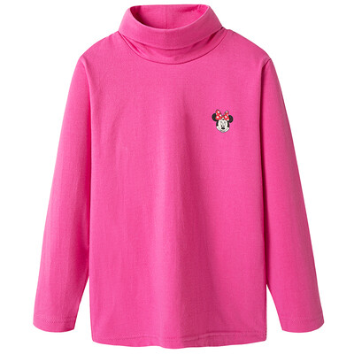 

Disney Disney neutral children bright rose red skin moisturizing thin cotton children half-high collar long-sleeved shirt 28715A0 bright rose 150