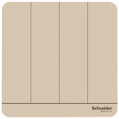 

Schneider (Schneider) switch socket switch panel four open dual control switch 16A is still a series of twilight gold