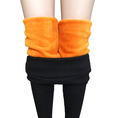 

Antarctic Nanjiren plus velvet thicker leggings Slim warm feet pants female models black S 15564