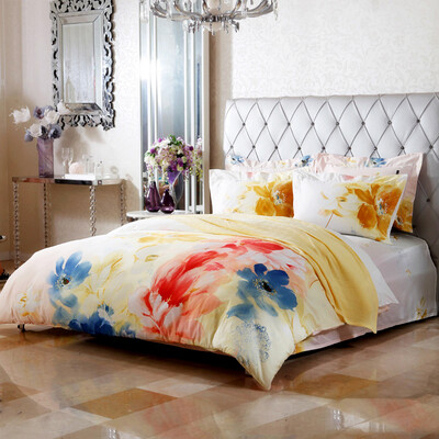 

Jingdong Supermarket Meng Jie Home Textiles MENDALE Bedding Set Cotton Printed Four-piece Sheets Enclosed Rococo Afternoon Tea 18m Bed 248 248cm