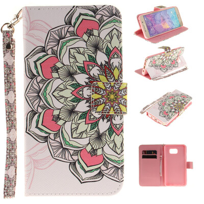 

Multilateral flowers Design PU Leather Flip Cover Wallet Card Holder Case for SAMSUNG GALAXY NOTE 5