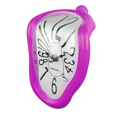 

Creative type distorted rectangular clock bell melt Retro deformation modelling Roman digital clock