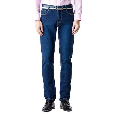 

Shidun Men's Tooling Business Slim Straight Cowboy Cowboy Blue 30 A3200006