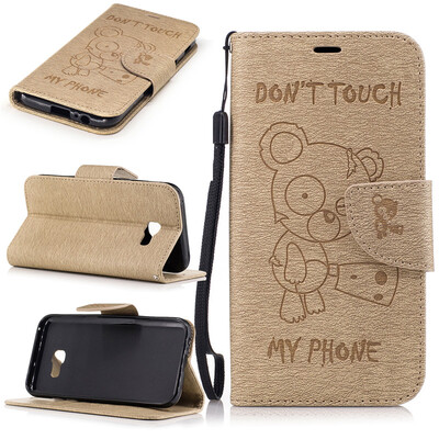 

Golden Bear Embossed PU Leather Wallet Case Classic Flip Cover with Stand Function and Credit Card Slot for SAMSUNG Galaxy A5 2017