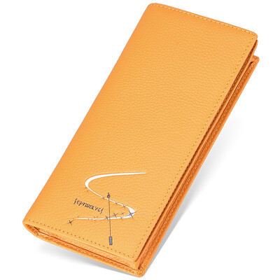 

Seven wolves (SEPTWOLVES) ladies wallet long multi-functional fashion trend of the first layer of chucks 8A2652011-06 yellow