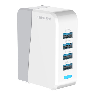 

Сетевое зарядное устройство Meiyi USB / 4 зарядное устройство / адаптер MY-501 White Portable Universal