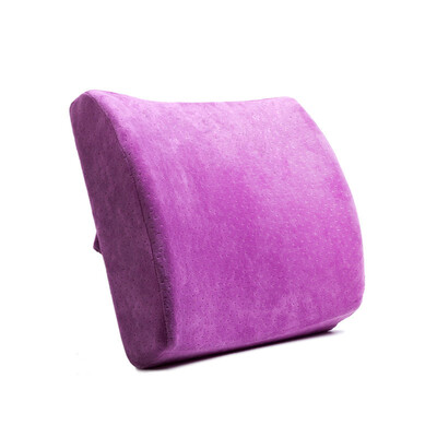

Flying Feitian Increased Thicker Office Lumbar Cushion Four Seasons Seat Car Back Pad Memory Cotton Maternity Sleeve Velcro Velvet Deep Purple