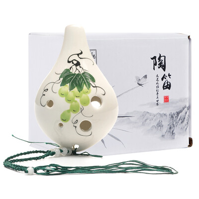 

Jingdong supermarket] Acacia birds (LOVEBIRD) 6 hole Tao flute midrange C tune six hole ac painting nibble beginner textbook lanyard XS1028 cucumber