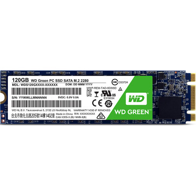 

Western Digital (WD) Green Series 120G M.2 Интерфейсный твердотельный накопитель (WDS120G1G0B)