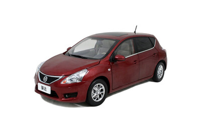 

118 scale Nissan Tiida 2016 diecast model car red