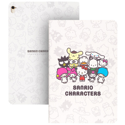 

Отличный Hello Kitty Series iPad Pro 9,7-дюймовый корпус / мультяшный корпус Интеллектуальный кожаный чехол Happy Family White