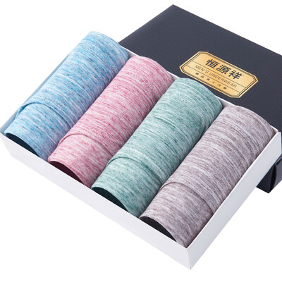 

Heng Yuen Cheung men's underwear men's briefs underwear color cotton fashion in the waistband four mixed color gift box combination a  180/105