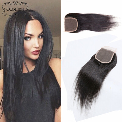 

CCollege Hair Malaysian Closure Straight 3 Part Closure Straight Closure Cheap Hair Closure 4x4 Malaysian Silk Lace Closure