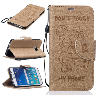 

Golden Bear Embossed PU Leather Wallet Case Classic Flip Cover with Stand Function and Credit Card Slot for SAMSUNG GALAXY S7