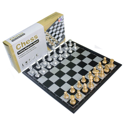 

UB 4812A magnetic chess gold and silver travel folding enhanced version
