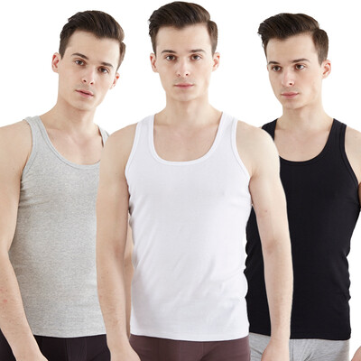 

Маленькая мужская майка с жилеткой из хлопкового шелка с жилеткой из мужского пола 3 подарочной коробки с развязкой большого размера JMB009 удобная дышащая потная сырость пота 1 черный 1 белый 1 серый L (170/100)