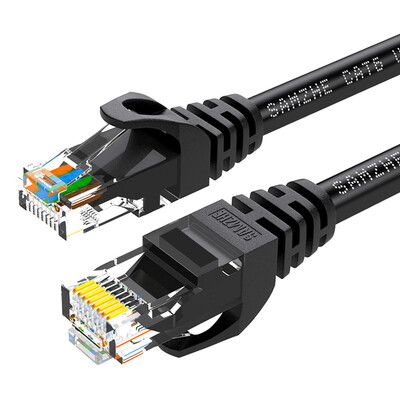 

Shanze SAMZHE CAH-6080 six CAT6 Gigabit eight-core twisted-pair network jumper computer cable black 8 meters