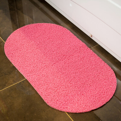 

LIDIMEI bathroom circle pad pink green PVC oval non-slip 40 * 75cm