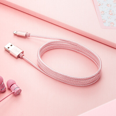 

(ESR) Яблочный кабель для зарядки кабеля USB usb iphone6 ​​/ 6s / 7/8 Plus / X / 10 / SE / 5s / iPad Air / mini woven 1m-rose gold
