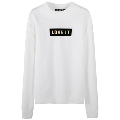 

Semir Women&39s Round Collar Letter Flocking Long Sleeve T-Shirt Sweater 12316160061 Pink M
