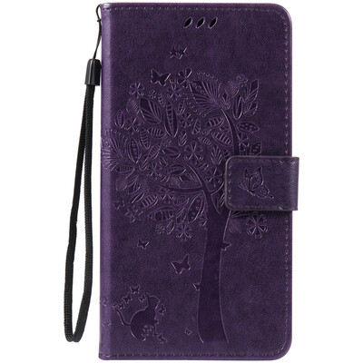 

Purple Tree Design PU кожа флип крышку кошелек карты держатель чехол для HUAWEI HONOR 5A